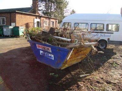 A well-filled refuse skip